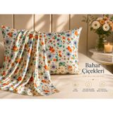 ICON SILK Saf Dut İpeği Yastık Kılıfı 19 Momme Tekli (Bahar Çiçekleri)