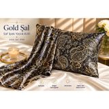 ICON SILK Saf Dut İpeği Yastık Kılıfı 19 Momme Tekli (Gold Şal)