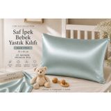 ICON SILK Saf İpek Bebek Yastık Kılıfı (35cm*45cm) 1 Adet (Açık Yeşil)