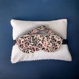 ICON SILK 'Sleep & Glow' %100 Saf Ipek Uyku Maskesi Göz Bandı (Pink Leo)