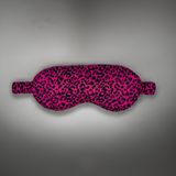 ICON SILK 'Sleep & Glow' %100 Saf Ipek Uyku Maskesi Göz Bandı (Purple Leopard)