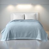 ICON SILK%100 Saf İpek Premium Battaniye 1 Adet (Gök Mavisi) (Çift Kişilik 195 cm * 215 cm)