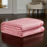 ICON SILK%100 Saf İpek Premium Battaniye Pembe Tek Kişilik 150 cm * 210 cm | Dört Mevsim Kullanıma Uygun, Doğal Konfor Sunar, Zarif Ve Lüks Dokunuş, Şık Hediye Seçeneği
