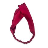 ICON SILK%100 Saf İpek Saç Bandı (Şarap Rengi)
