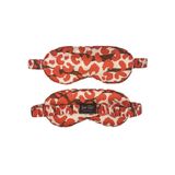ICON SILK%100 Saf İpek Uyku Maskesi Göz Bandı (Red Leopard)