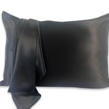 ICON SILK%100 Saf İpek Yastık Kılıfı (50 cm * 70 cm) 1 Adet (Siyah)