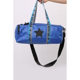 ICONE BAG Erkek Çocuk Yıldız Baskılı Spor Çanta, Yan Cepli Spor Çanta, Fermuarlı Detaylı Çocuk Spor Çanta,Mavi