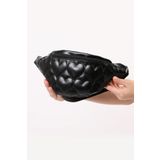 ICONE BAG Icone Çocuk Kalp Kapitone Detaylı Bel Çantası Siyah