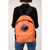 İcone Bag Önü Nakışlı, Laptop Bölmeli Unisex Sırt Çantası, Okul Çantası, Back To School - Turuncu