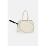 ICONE BAG Paraşüt Kumaş Raket Gözlü Tenis Çantası Padel Çantası, Spor Çantası ve Tenis Çantası, Bej Renk Spor Çantası, Tenis Çorabı Hediye