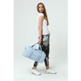 Icone Bag Spor Çanta, Paraşüt Kumaş Önü Cepli Unisex Spor Fitness Gym Çantası, Mavi Renk Spor Çantası