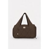 ICONE BAG Unisex Spor ve Yoga Çantası – Çok Cepli, Ayakkabı Bölmeli, Lastik Detaylı, Fermuarlı Ön Cep, Kahverengi Spor Çanta