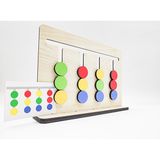 İcons Montessori 4 Renk Rubik Abaküs Zeka Oyunu + 25 Oyun Kartı
