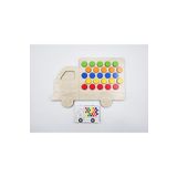 İcons Montessori Eğitici Ahşap Strateji ve Dikkat Geliştirme, Renk Eşleştirme (Kamyon) + 25 Oyun Kartı