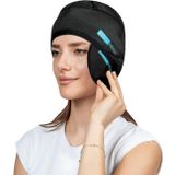 iCool Head Migren Başlığı, Baş Ağrısı için Jel Soğuk Kompres, Migren Bandı, Gerginlik, Sinüs Ağrısı, Şişmiş Gözler, Stres Azaltma, Kafa Yaralanma ve Travma için Soğutma Başlığı (Siyah)