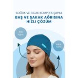 iCool Head Mıgren Ve Bas Agrisi Giderici Başlık Soğuk Ve Sıcak Kompres Şapka, Mavi