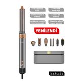 icotech Hs60 Gri 7 In 1 Multi Styler Saç Şekillendirici Saç Maşası Hava Üflemeli Saç Şekillendirici