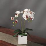 icVantA Yapay çiçek seti, vazolu yapay orkide, yapay çiçek, saksılı sahte çiçek, oturma odası dekorasyonu için sahte Phalaenopsis bonsai, güzel,