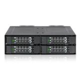 Icy Dock MB699VP-B V3 ToughArmor 4x2.5 inç NVMe U.2 / U.3 SSD PCIE 4 5.25 inç Metal Kasa Sürücü Yuvası