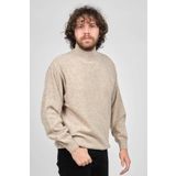 Ida Erkek Lambswool Yarım Balıkçı Kazak, Bej, L