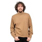 Ida Erkek Lambswool Yarım Balıkçı Kazak, Camel, L
