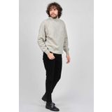 Ida Erkek Lambswool Yarım Balıkçı Kazak, Gri, L