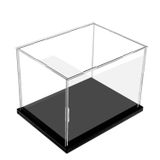 IDAFSA Şeffaf Akrilik Vitrin, Siyah Tabanlı Küp Teşhir Kutusu Standı, Koleksiyon Eşyaları Hatıra Figürleri için Toz Geçirmez Koruma Vitrini (8x8x8"; 20x20x20cm)