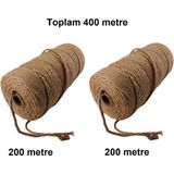 Ideacorp Jüt Halat Ip Dekoratif Hasır Ip Kendir 3 mm 400 Metre