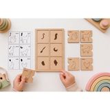IdeaFabric Ahşap Hayvan Eşleştirme Montessori Mantık Oyunu Kart Seti (Beslenme / Kuyruk / Ayak Izi Temalı) - Hayvan Kuyrukları