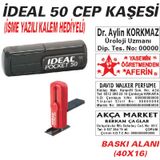 İdeal 50 Cep - Firma - Ofis - Şirket - Doktor - Avukat Kaşesi