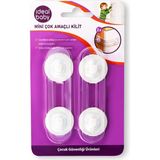 Ideal Baby Mini Çok Amaçlı Kilit 2'li Paket, Çocuk Bebek Güvenlik Kilidi, Dolap ve Çekmece Em - Çok Renkli