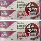 İdeal Buzdolabı Poşeti 4 Al 3 Öde 4 Orta + 4 Büyük