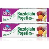 İdeal Buzdolabı Poşeti Orta Boy 50'li 24 x 33 cm x 2 Paket - 50 Li 24 x 33 Cm x 2 Paket