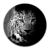 İdeal Glass Art İdealizbiz Kaplan Yuvarlak 4 mm Dayanıklı Temperli Cam Tablo