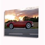 İdeal Glass Art Kırmızı Araba 4 mm Dayanıklı Temperli Cam Tablo