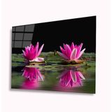 İdeal Glass Art Lotus Çiçeği 4 mm Dayanıklı Temperli Cam Tablo