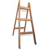 İdeal Mutfak 3 Basamaklı Çift Çıkışlı A Tipi Ahşap Merdiven - 3+3