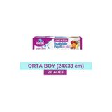 İdeal Orta Boy Buzdolabı Poşeti (24x33 cm) 20 Adet