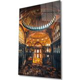 İdealizbiz Ayasofya Camii Motif Dini Islami Cam Tablo Ev Ve Ofis Duvar Dekoru Hediyelik Büyük Tablo Cam