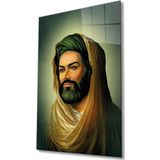 İdealizbiz Hz. Ali Dini Islami Cam Tablo Ev Ve Ofis Duvar Dekoru Hediyelik Büyük Tablo Dayanıklı Cam