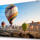 İdealizbiz Uçan Balonlar Cam Tablo 4mm Dayanıklı Temperli Cam