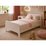 Idek Home Liva Tek Kişilik Karyola 90X190 cm – %100 Mdf Lake Boyalı – Ral 9016 Kırık Beyaz - 90 x 190 cm
