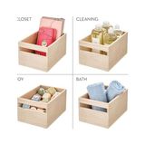 Idesign Kulplu Saklama Kutusu, Mutfak Dolabı Düzenleyici, Raf Veya Saklama Dolabı Için, Çok Yönlü Kutu, Bej, 25,4 x 19,1 x 15,7 cm - Option-1