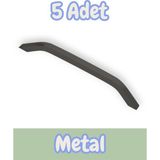 Idil Alüminyum Metal Lüks Modern Mobilya Çekmece Mutfak Dolabı Kulpu Siyah (5 Adet) - 224mm