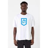 Idil Ural Tamga Beyaz Erkek Oversize Tshirt