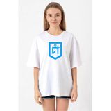 Idil Ural Tamga Beyaz Kadın Oversize Tshirt