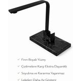 Idimax Eviye Batarya Siyah - Fırın Boyalı -Komple Pirinç Döküm Gövde - Pirinç Somunlu Flex - Pirinç Flanş ve Ay Takımı