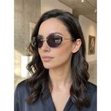 İdo Optik Prisma Noir Luxury Geometric Faset Kesim Çerçevesiz Gold Güneş Gözlüğü - Siyah