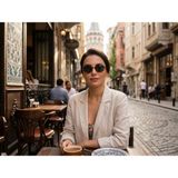 İdo Optik Vintage Octa-Leo - Geometrik Sekizgen Leopar Desenli Kadın Güneş Gözlüğü