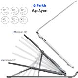 Idock N29-3 Katlanır Aluminyum Laptop Bilgisayar Standı - Siyah